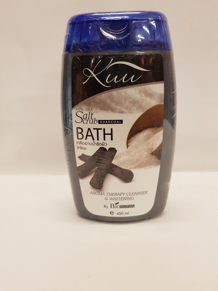 Kuu Spa Salt Scrub Charcoal Bath Aroma Therapy cleanser & Whitening