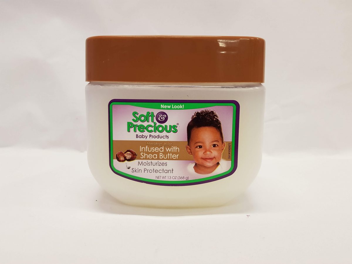 Nursery jelly is formulated of pure petroleum, infused with Shea butter to renew the skin and leave it looking and feeling healthy. This jelly is also scented so there is no harsh smells for your baby.