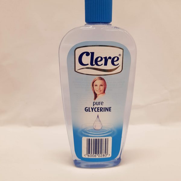 Glycerine absorbs moisture easily from the air, which means that it has a great ability to keep moisture locked into the skin. In particular, this quality makes Clere Glycerine perfect for smoothing, nourishing and protecting dry and cracked skin.