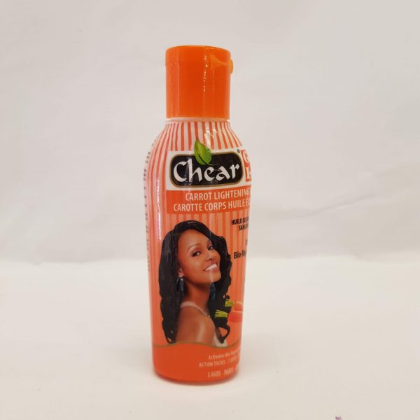 Chear Carrot Lite Plus Carrot Lightening Body Oil is rich in extracts of carrot, which lightens skin. It contains Mulberry Extracts , when you applied daily all over the body makes your skin silky soft. It moisturizes, nourishes & gives glow to your skin.